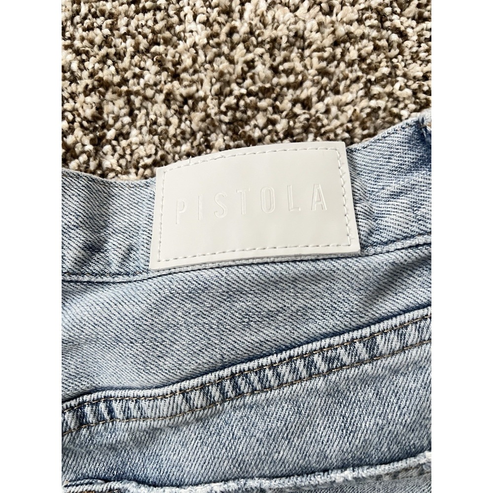 Pistola Presley High Rise Relaxed Roller Jeans Size 6 Light Wash Distressed - Picture 9 of 10